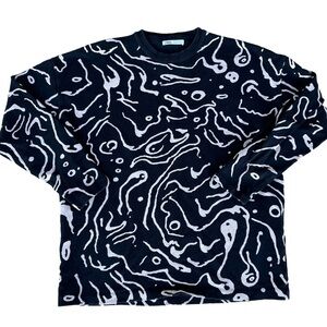 Zara Abstract Crewneck Trendy Size Large